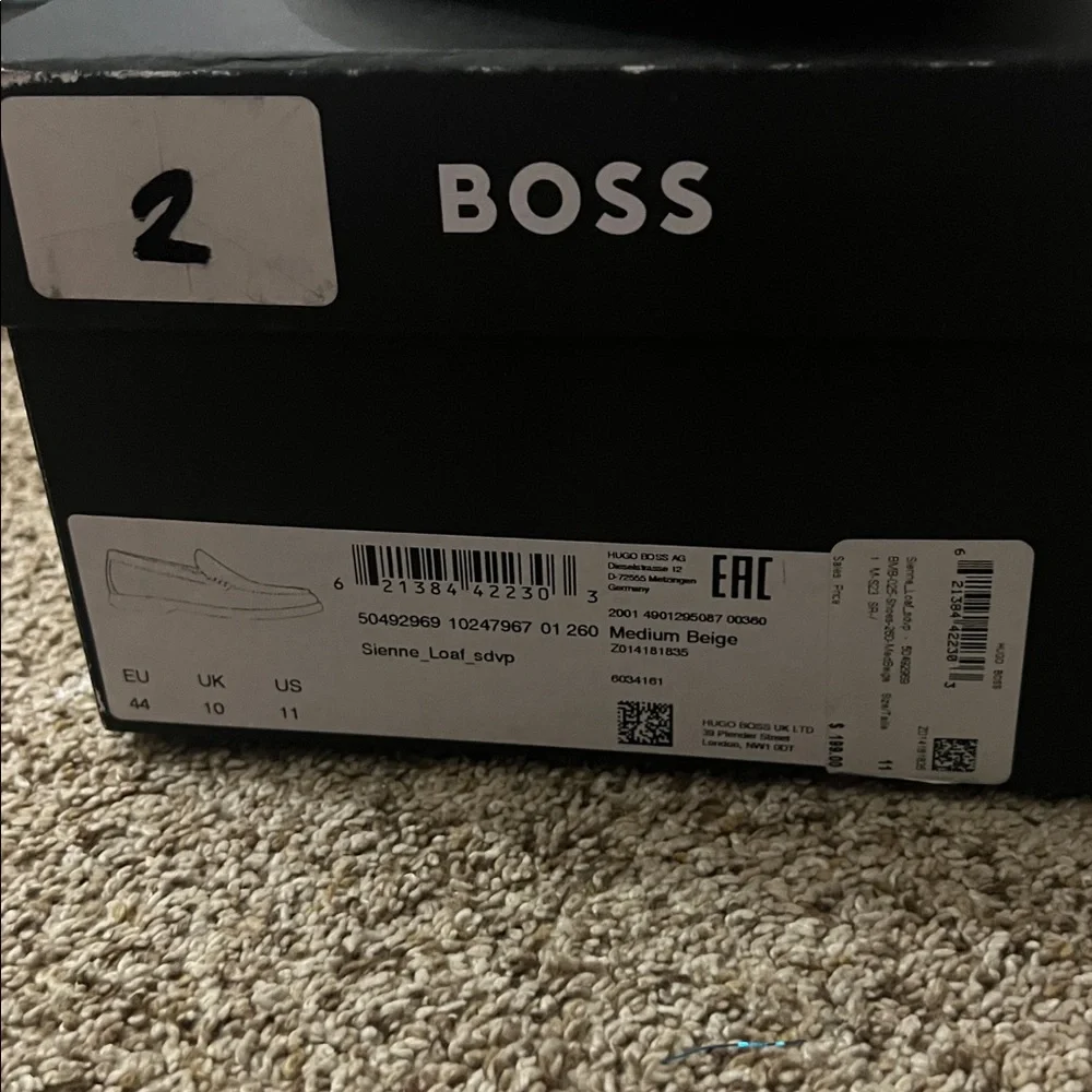 BOSS Men's Sienne Slip On Moc Toe Loafers